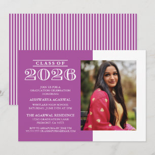 CLASSIC BOLD CLASS OF 2026 GRADUATION INVITATION