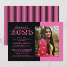 CLASSIC BOLD CLASS OF 2026 GRADUATION INVITATION