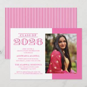 CLASSIC BOLD CLASS OF 2026 GRADUATION INVITATION