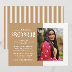 CLASSIC BOLD CLASS OF 2026 GRADUATION INVITATION