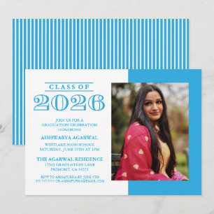 CLASSIC BOLD CLASS OF 2026 GRADUATION INVITATION