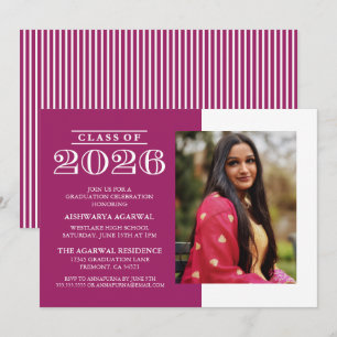 CLASSIC BOLD CLASS OF 2026 GRADUATION INVITATION