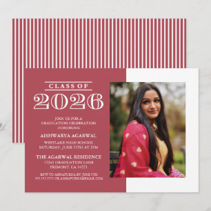 CLASSIC BOLD CLASS OF 2026 GRADUATION INVITATION