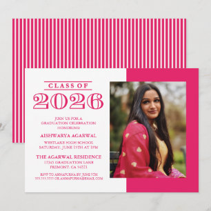 CLASSIC BOLD CLASS OF 2026 GRADUATION INVITATION