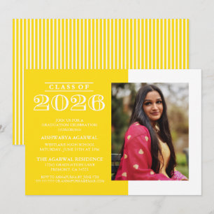 CLASSIC BOLD CLASS OF 2026 GRADUATION INVITATION