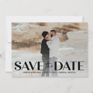 Classic Bold Editable Colour Save The Date Card