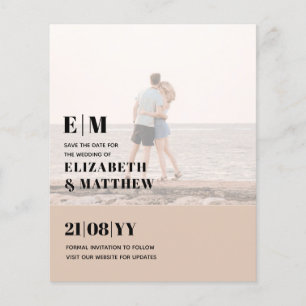 Classic BOLD PHOTO OVERLAY Save the Dates BUDGET Flyer