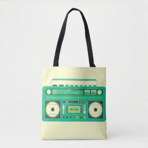 Classic Boom Box Vintage Image Tote Bag
