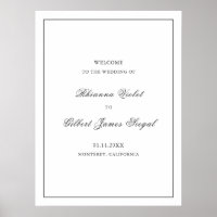 Classic Border Black and White Timeless Wedding