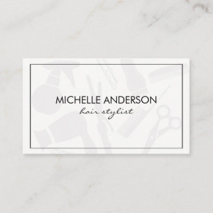 Classic Border Hair Stylist Business Card