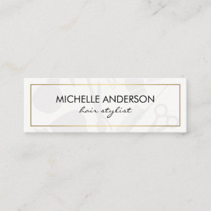 Classic Border Hair Stylist Mini Business Card