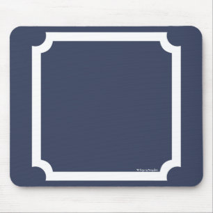 Classic Border Mousepad in Nautical Navy/White