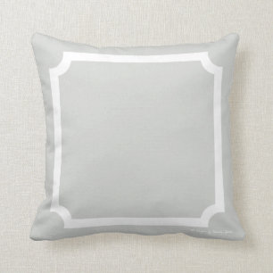 Classic Border Pillow in Weathered/White