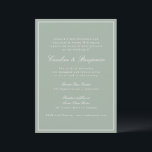 Classic Border Script Elegant Wedding Sage RSVP Invitation<br><div class="desc">This classic wedding invitation features a soft sage green background, refined serif typography, and an elegant double-line border. The formal wording and balanced layout create a timeless, traditional feel while the muted color palette keeps it fresh and modern. Perfect for couples planning a garden, estate, or classic ceremony with a...</div>