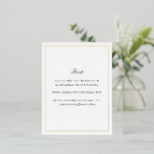 Classic Border Timeless Wedding Foil RSVP Card