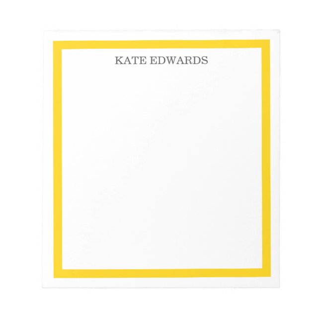 Classic Border Yellow Notepad (Front)