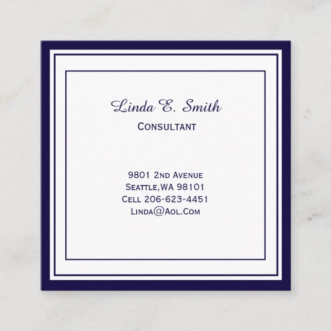 Classic Bordered Business Calling Card (Front)