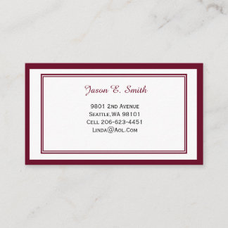 Classic Bordered Calling Card