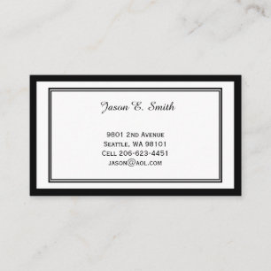 Classic Bordered Calling Card