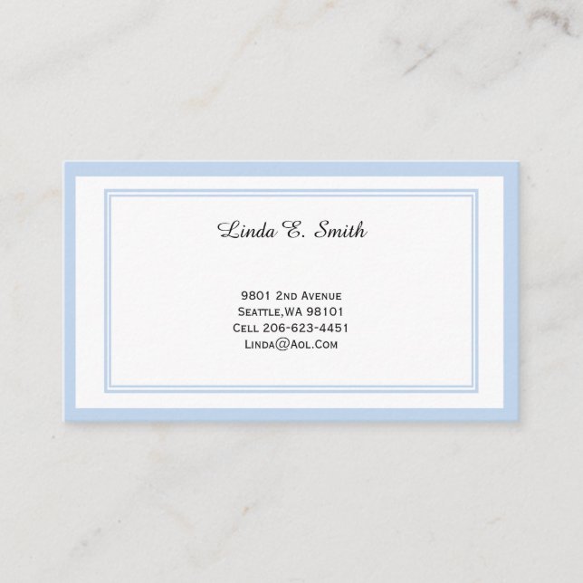 Classic Bordered Calling Card (Front)