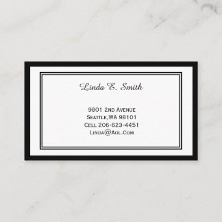 Classic Bordered Calling Card