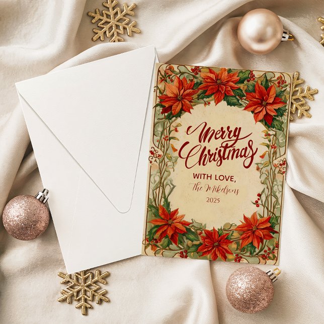 Classic Botanical Christmas Holiday Card (Creator Uploaded)
