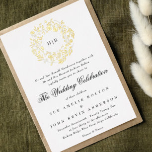 Classic Botanical Floral Wreath Wedding