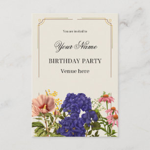 Classic Botanical Garden Birthday Invitation