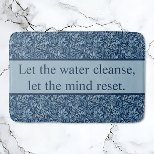 Classic Botanical Inspirational Quote Pattern Bath Mat