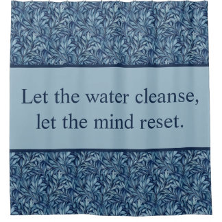 Classic Botanical Inspirational Quote Pattern Shower Curtain