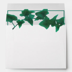 Classic botanical watercolor Green English Ivy    Envelope