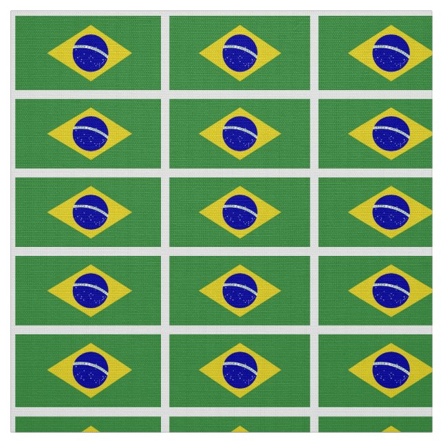 Classic Brazilian Flag Fabric (Swatch)