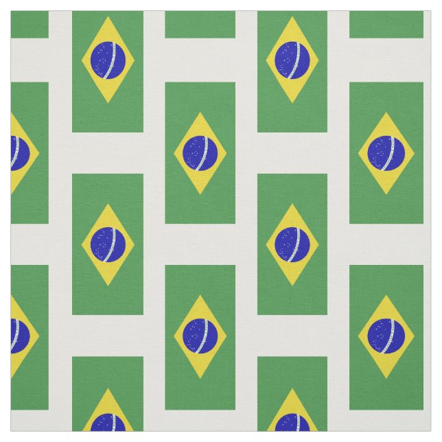 Classic Brazilian Flag Fabric (Swatch)