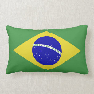 Classic Brazilian Flag Lumbar Cushion