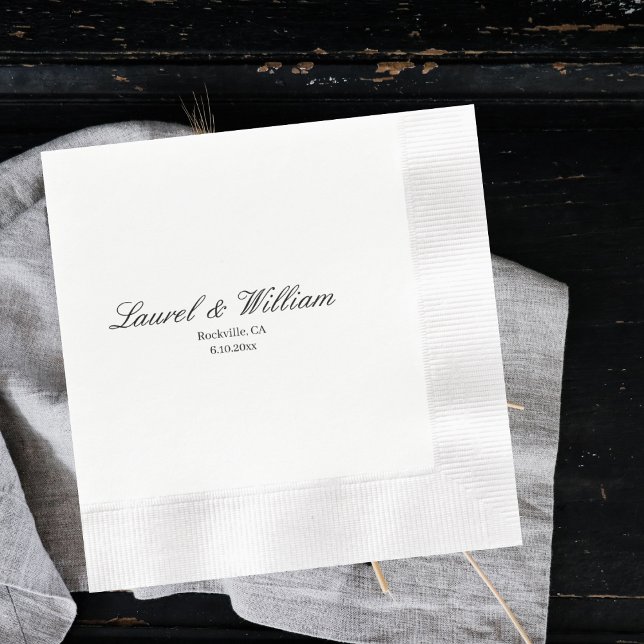 Classic Bride and Groom Wedding Napkins (Creator Uploaded)