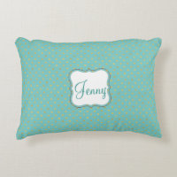 Classic Bright Gold Polka Dots on turquoise