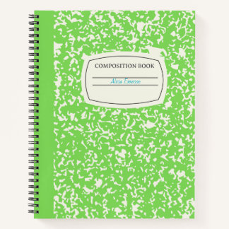 Classic Bright Green Customisable Composition Notebook