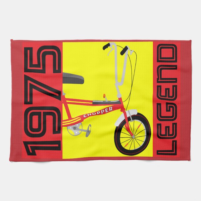 Classic British 1970's Iconic Bicycle Tea Towel (Horizontal)