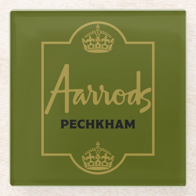 Classic British Novelty Gift Glass Coaster (Front)