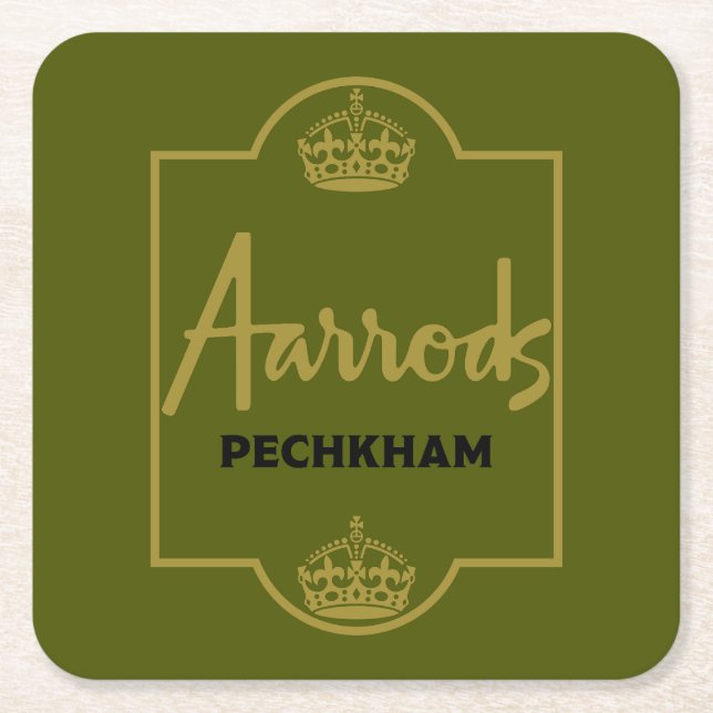 Classic British Novelty Gift Square Paper Coaster (Front)