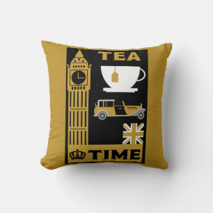 Classic British Tea Drinkers Cushion