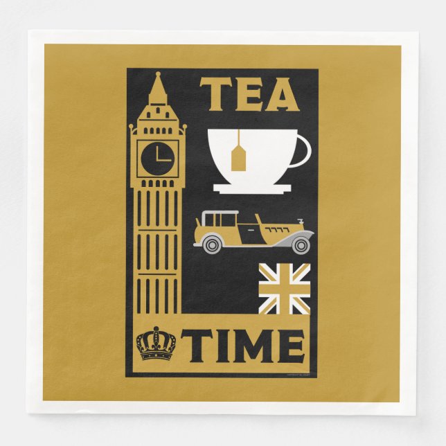 Classic British Tea Drinkers      Napkin (Front)