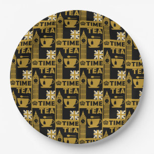 Classic British Tea Drinkers  Paper Plate