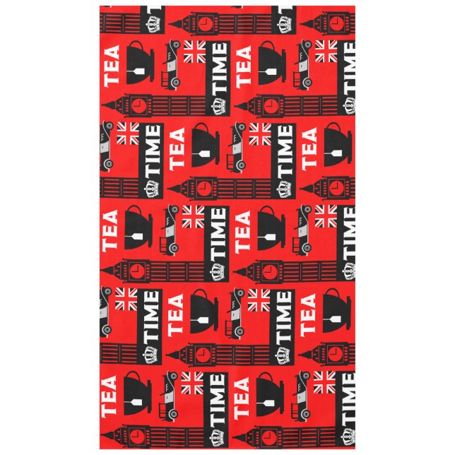 Classic British Tea Drinkers       Tablecloth (Front)