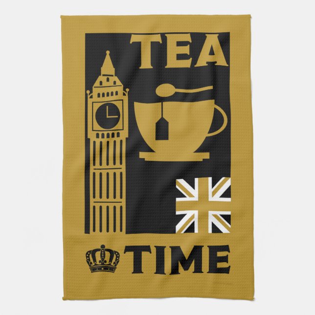 Classic British Tea Party Towel (Vertical)