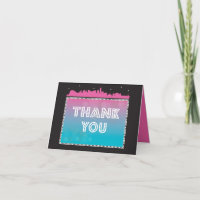 CLASSIC BROADWAY Bar Bat Mitzvah Invitation-pink