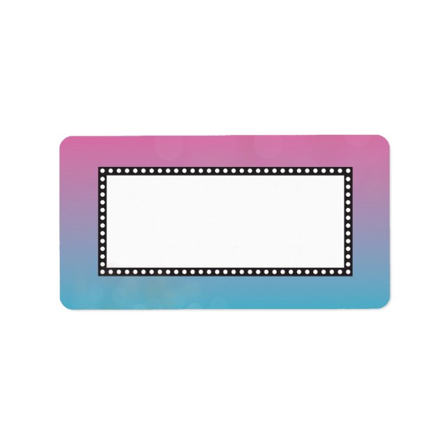 CLASSIC BROADWAY Bar Bat Mitzvah Label Pink (Front)