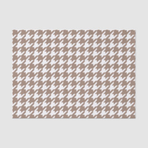 Classic Brown and White Houndstooth Pattern Tissue Paper