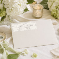 Classic Brown Calligraphy Return Address Label