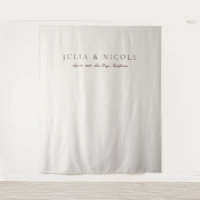 Classic Brown Calligraphy Wedding Backdrops Banner